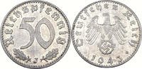 50 Reichspfennig 1943 J Deutschland / Drittes Reich Fünfzig Reichspfennig - J.372 Vzgl vom poliertem Stempel!
