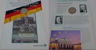 Bundesrepublik Deutschland / BRD 2 Deutsche Mark + Briefmarken 50 Jahre Bundesrepublik Deutschland - Ludwig Erhard - Deutsche Post -