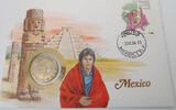 Mexiko 1 Peso Abbildung einse Maya Tempels - Numisbrief -