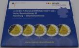Bundesrepublik Deutschland / BRD 10 Euro (5 x 2 Euro) 2-Euro-Sammlermünzenset - Serie: Bundesländer II - Hamburg - Elbphilharmonie -