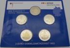 Bundesrepublik Deutschland / BRD 10 Euro (5 x 2 Euro) 2-Euro-Sammlermünzenset - Serie: Bundesländer II - Hamburg - Elbphilharmonie -