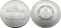Deutsche Demokratische Republik / DDR 20 Mark Brandenburger Tor - 20 Mark ,Ag in Stgl -