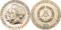 Deutsche Demokratische Republik / DDR 20 Mark Zum 100. Geburtstag von Karl Liebknecht und Rosa Luxemburg - Zwanzig Mark-J.1533 -