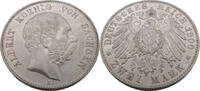 Kaiserreich Sachsen 2 Mark Albert König von Sachsen, J.124 -