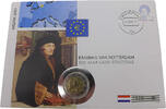 Niederlande 2 Euro Erasmus von Rotterdam 500 Jahre Laus Stultitiae -