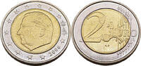 Belgien 2 Euro Motiv König Albert II, 1st. Map, 1st. Type, 1st. Portrait -