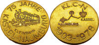 Bundesrepublik Deutschland / BRD Kupfermedaille Zugstrecke Naumburg - Kassel, 75. Jahrestag -