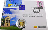 Spanien 2 Euro Oviedo Y del Reino de Asturias, 2,-EUR koloriert -