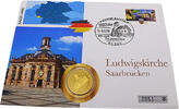 Bundesrepublik Deutschland / BRD 2 Euro Saarbrücken, Ludwigskirche, 2,-EUR vergoldet -