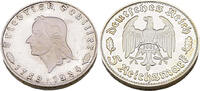 Bundesrepublik Deutschland / BRD 5 Reichsmark Nachprägung 5 Reichsmark 1934, 175. Jahrestag Friedrich Schiller,Originalgröße -
