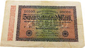 Weimarer Republik 20000 Reichsmark Standard-Banknote -