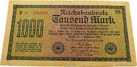 Weimarer Republik 1000 Mark Standard-Banknote -