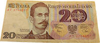 Polen 20 Zloty Portrait des bekannten polnischen Generals Romuald Traugutt -