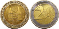 Bundesrepublik Deutschland / BRD 2 Euro Holstentor in Lübeck, Schleswig-Holstein -