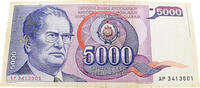 Jugoslawien 5000 Dinara Josip Broz Tito -