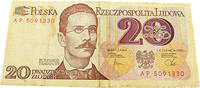 Polen 20 Zloty Portrait des bekannten polnischen Generals Romuald Traugutt -