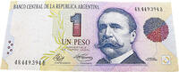 Argentinien 1 Peso Carlos Pellegrini - Präsident von 6. August 1890 bis 12. Oktober 1892 -