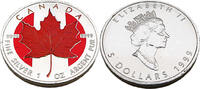 Kanada 5 Dollar / 1 Oz Maple Leaf - Herbst / Orange -