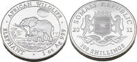 Somalia 100 Schilling / 1 Oz African Wildlife - Elephant -