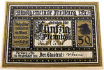 Weimarer Republik 50 Pfennig Notgeld, Stadt Freiburg im Breisgau -
