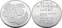 Schweiz 20 Franken 2000 Jahre Christentum, Lumen Christi -