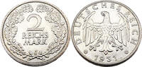 Weimarer Republik 2 Reichsmark 1931 J 2 Mark, J.320, 1931 J Vzgl/stgl 99,95 EUR Differenzbesteuert nach §25a UStG zzgl. 3,50 EUR Versand