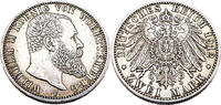 Kaiserreich Württemberg 2 Mark Wilhelm II.von Württemberg, J.174 -