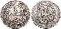 1 Mark 1877 B, RAR! Kaiserreich 1 Reichsmark,J.9,1877 B fast SS,Patina