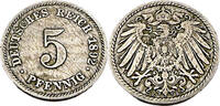 Kaiserreich 5 Pfennig 5 Pfennig, 1892E, J.12 -