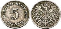 Kaiserreich 5 Pfennig 5 Pfennig, 1913 J, J.12 -