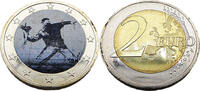 Bundesrepublik Deutschland / BRD 2 Euro Abbildung des Gemäldes Blumenwerfer (Flower Thrower) von Banksy -