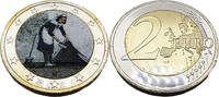 Bundesrepublik Deutschland / BRD 2 Euro Abbildung des Gemäldes Sweep It Under The Carpet von Banksy -