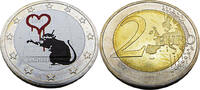 Bundesrepublik Deutschland / BRD 2 Euro Abbildung des Gemäldes Love Rat (Liebes Ratte) von Banksy -