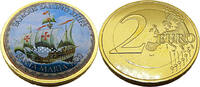 Bundesrepublik Deutschland / BRD 2 Euro Berühmte Segelschiffe - Santa Maria 1480 - mit Farbapplikation -