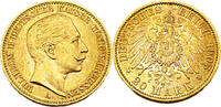 Kaiserreich Preußen 20 Mark 1905 A Wilhelm II. Deutscher Kaiser König von Preussen, J.252 Vzgl