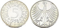 Bundesrepublik Deutschland / BRD 5 Deutsche Mark BRD 5,-DM, J.387 1958 G -