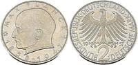 2 Deutsche Mark 1957 J Bundesrepublik Deutschland / BRD Max Planck Stgl