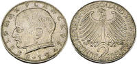 2 Deutsche Mark 1959 D Bundesrepublik Deutschland / BRD Max Planck, 1959 D fast Stempelglanz,leicht angelaufen