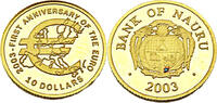 Nauru 10 Dollar Jubiläum des Euros -