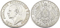 Kaiserreich Sachsen-Weimar-Eisenach 2 Mark Karl Alexander,J.156 -