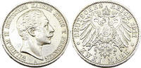 Kaiserreich Preußen 2 Mark Wilhelm II. Deutscher Kaiser König von Preussen, J.102 -