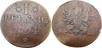 Frankfurt Stadt 1 Pfennig Standardumlaufmünze - 1 Pfennig Freie Stadt Frankfurt -