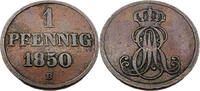 Hannover, Königreich 1 Pfennig Standardumlaufmünze - 1 Pfennig Königreich Hannover - Ernst August -