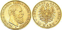 Kaiserreich Preußen 10 Mark 1888 A Friedrich III. Deutscher Kaiser König von Preussen, J.247 Vzgl