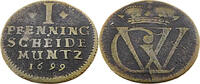 Braunschweig-Lüneburg-Celle 1 Pfennig Standardumlaufmünze - 1 Pfennig Braunschweig-Lüneburg-Celle - Georg Wilhelm -