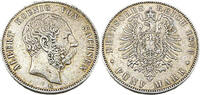Kaiserreich Sachsen 5 Mark Albert König von Sachsen ,J.122 -