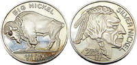 Vereinigte Staaten / USA 2 Unzen Silber Big Nickel / 2 Unzen Feinsilber -