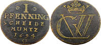 Braunschweig-Lüneburg-Celle 1 Pfennig Standardumlaufmünze - 1 Pfennig Braunschweig-Lüneburg-Celle - Georg Wilhelm -