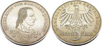 Bundesrepublik Deutschland / BRD 5 Deutsche Mark 150. Jahrestag - Tod von Friedrich von Schiller -