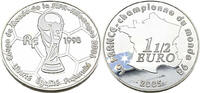 1 1/2 Euro 2005 Frankreich Fußballweltmeisterschaft Deutschland 2006 Polierte Platte (PP)